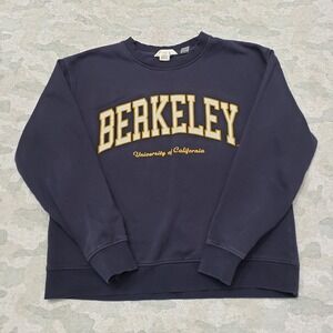 Berkeley Sweatshirt Womens Small Blue Pullover Long Sleeve Embroidered